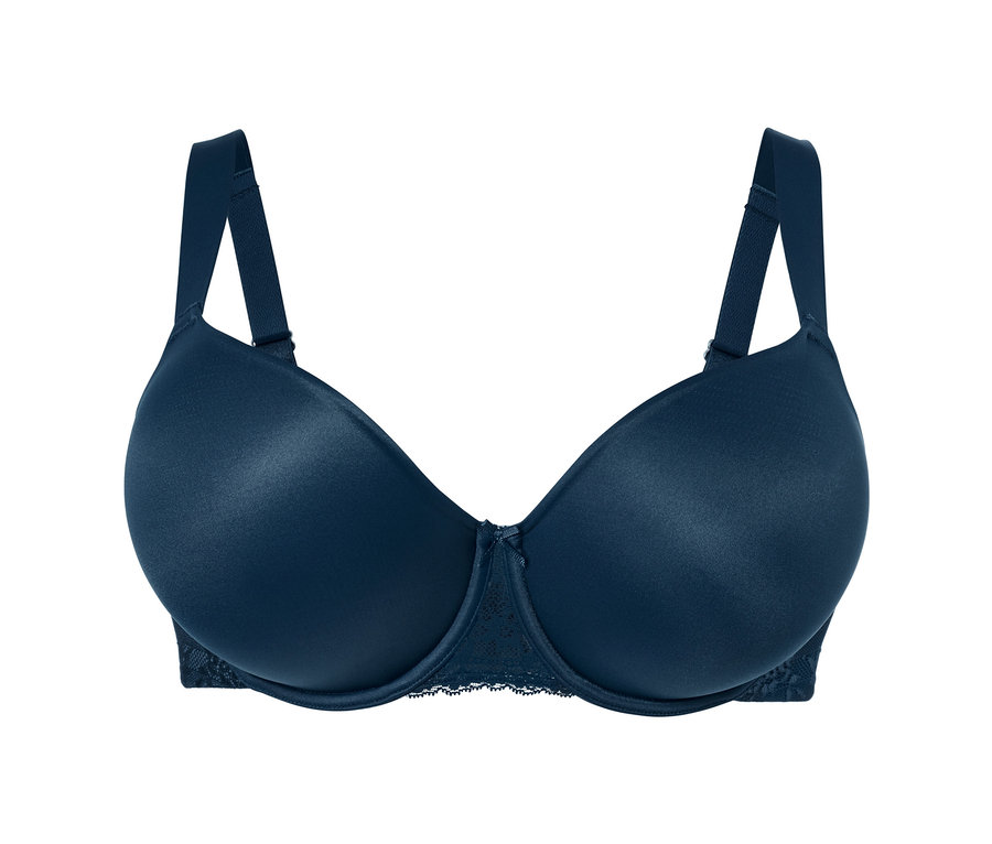 Soutien-gorge à armature bleu foncé.