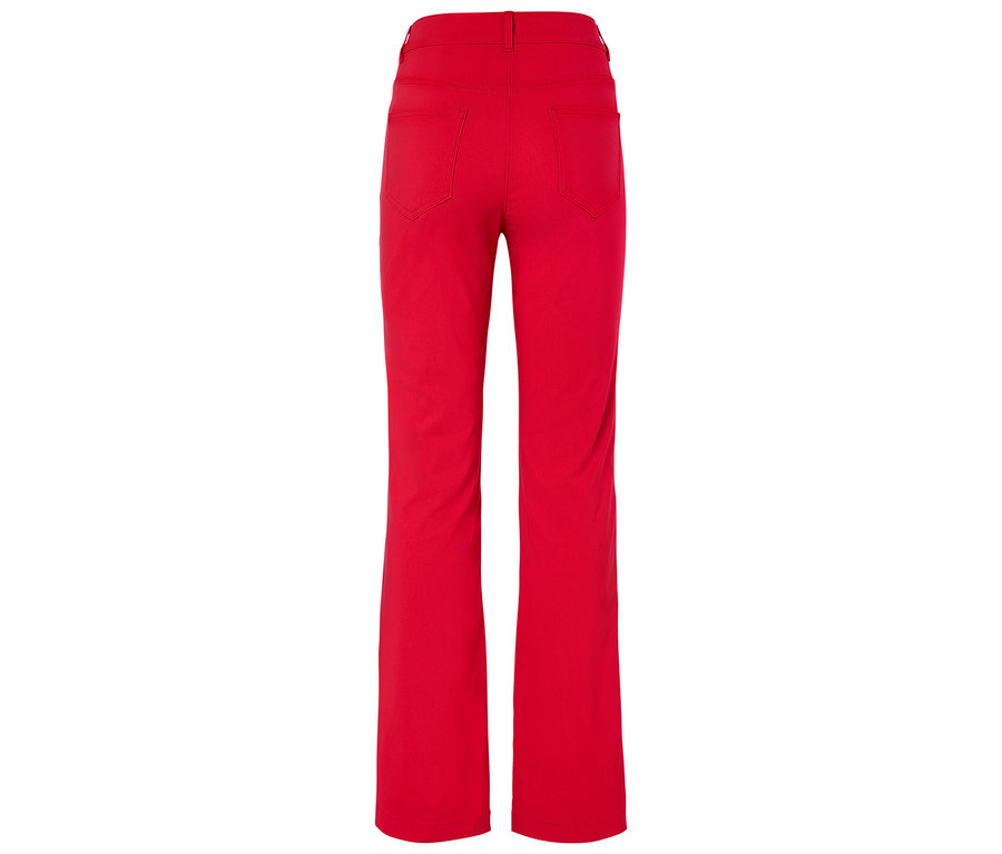 Pantalon rouge vu de dos.