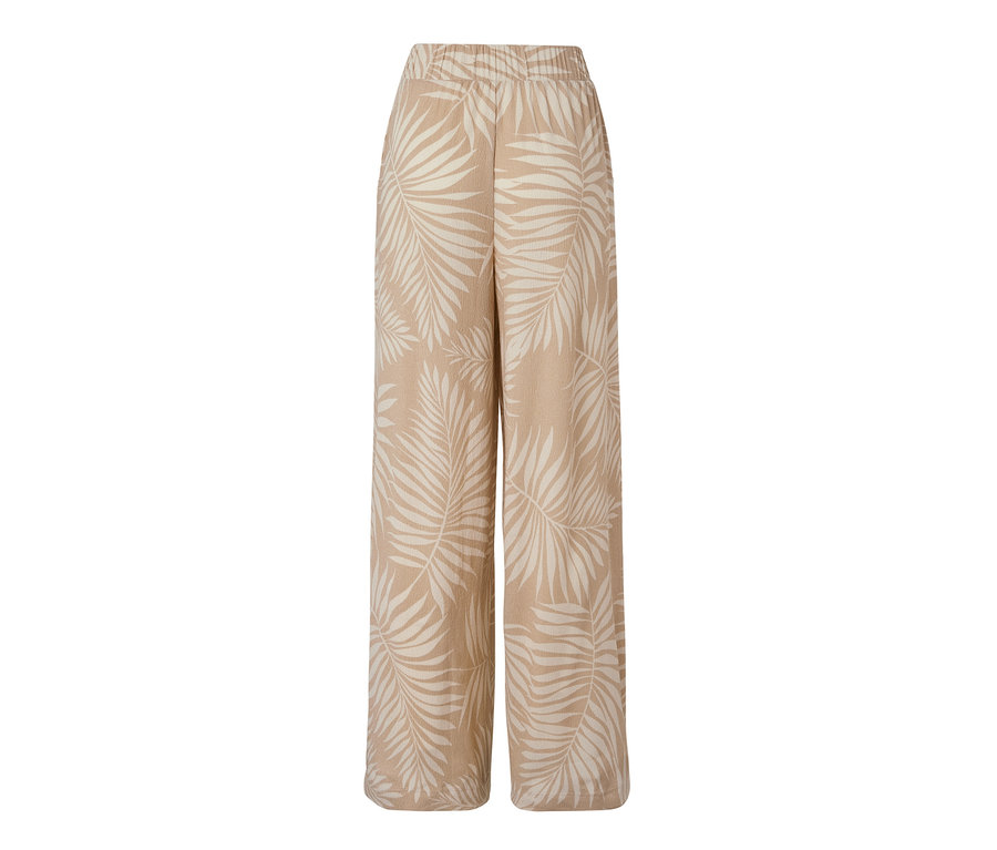 Pantalon palazzo structuré avec imprimé intégral.