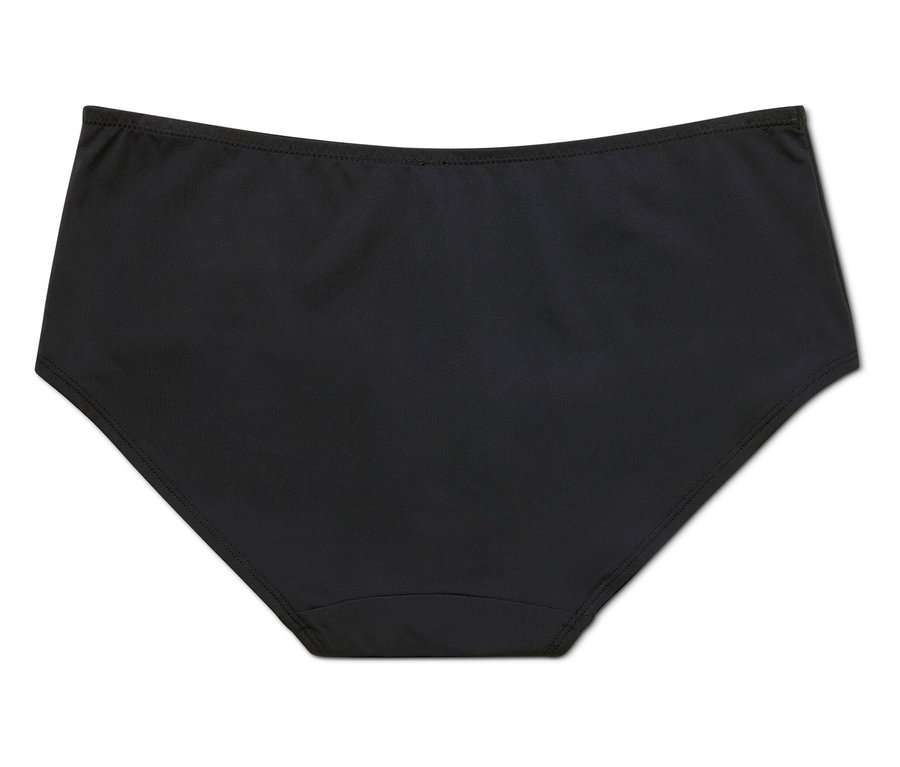 Culotte noire taille haute sur fond blanc.