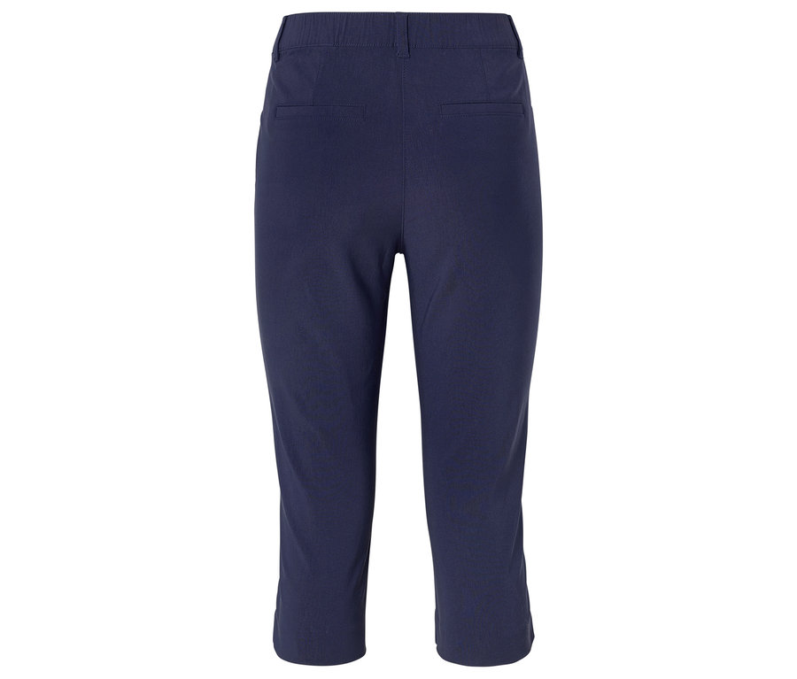 Pantalon capri bleu marine, vue arrière.