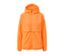 Veste de sport coupe-vent orange fluo à capuche.