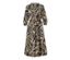 Robe en popeline avec imprimé feuilles de palmier.