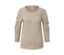 T-shirt beige à manches 3/4.