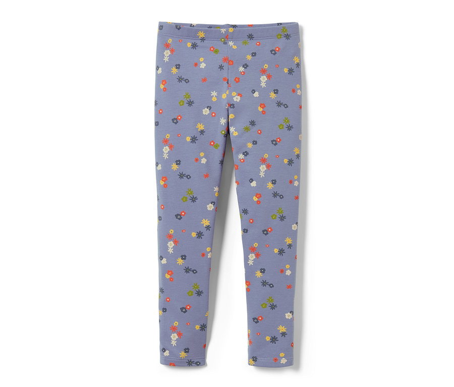 Legging lilas pour bébé et tout-petit avec motif floral.