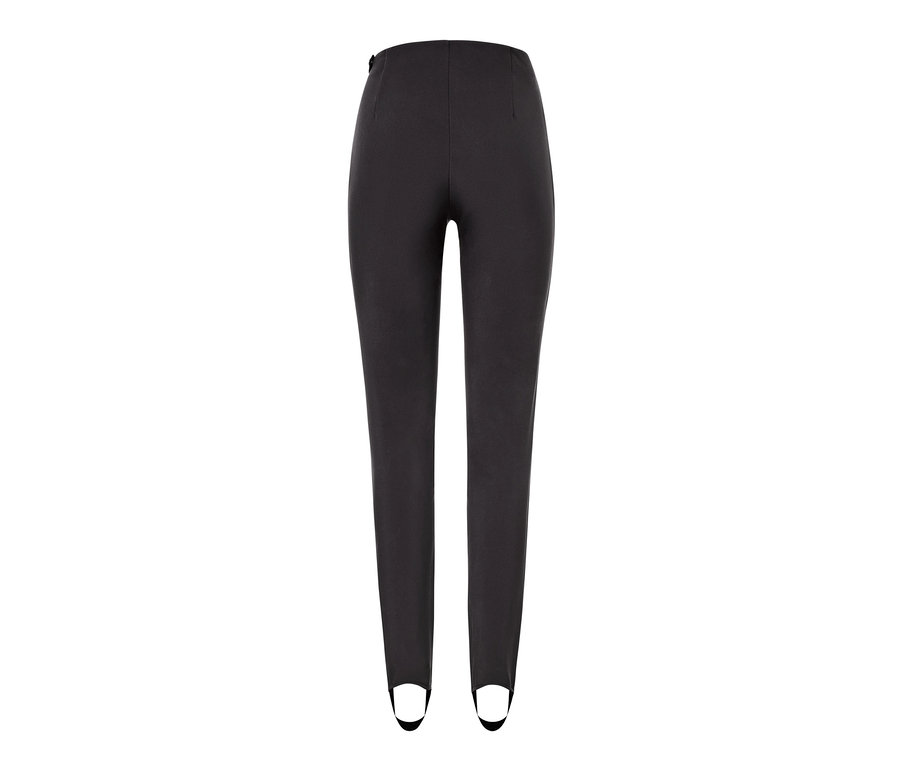 Collant de ski softshell noir sur fond blanc.