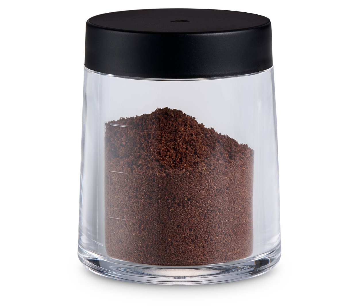 Café moulu dans un moulin à café manuel, argenté.