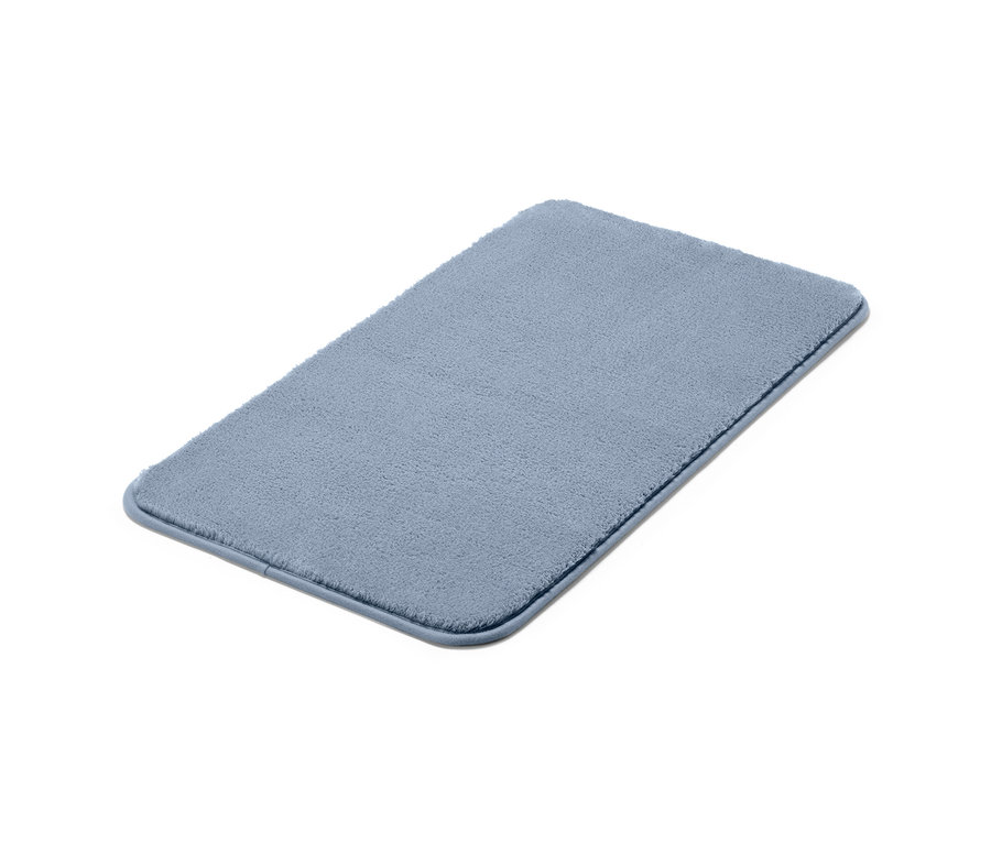 Tapis de bain bleu, env. 70 x 40 cm.