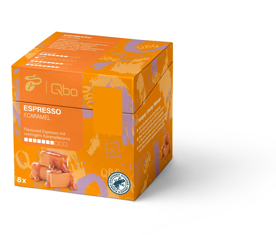 Qbo Flavoured Espresso Caramel – 8 capsules
