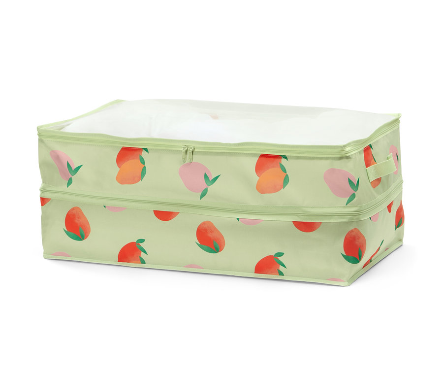 Un grand sac de rangement à motif de pêche.