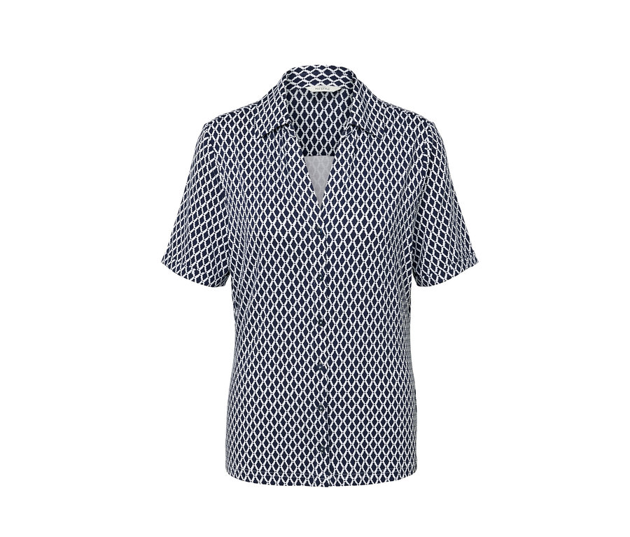 Chemisier imprimé avec patte de boutonnage.