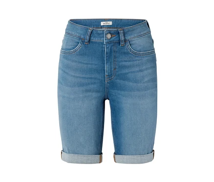 Bermuda en jean bleu moyen coupe «Lea»