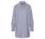 Chemise rayée bleu et blanc à manches longues et boutons.