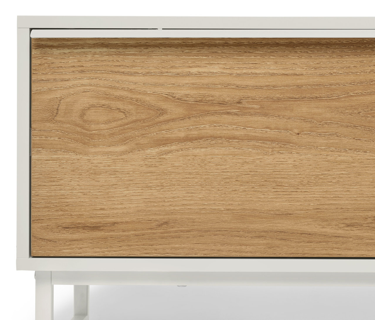 Détail du banc »LEEG« avec 2 tiroirs.