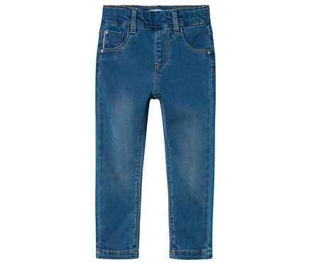 Vue détaillée d'un legging en jean bleu NAME IT.