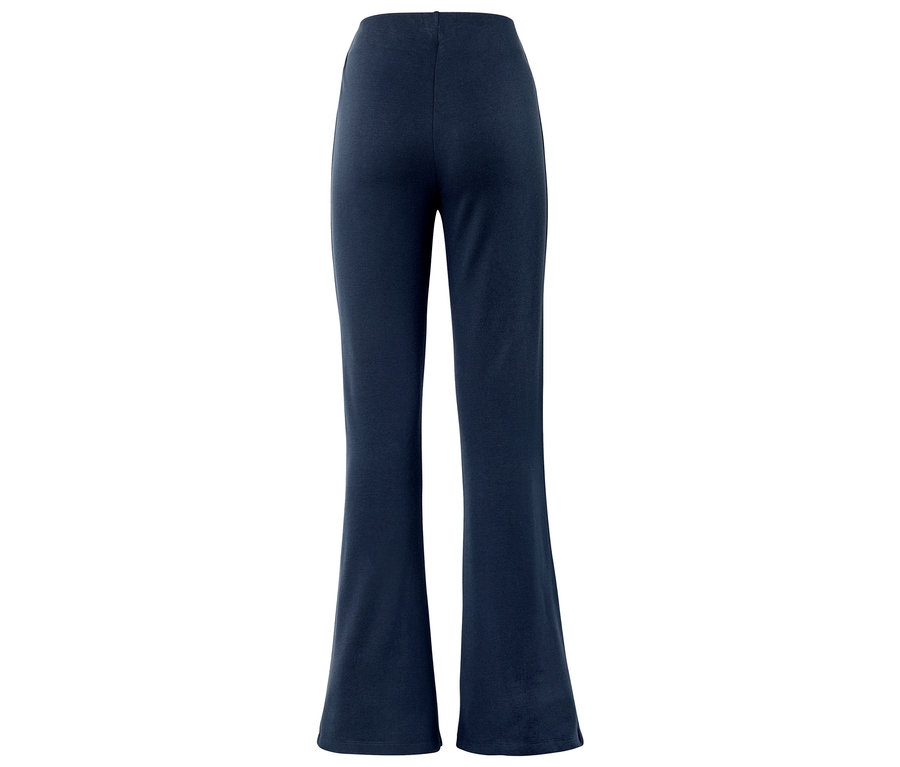 Pantalon évasé bleu foncé, vue arrière.