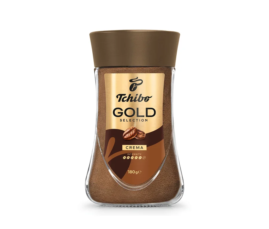 Bocal de café soluble Tchibo Gold Selection.