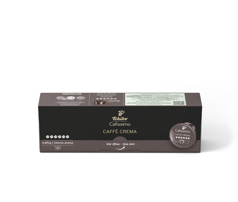 Un paquet de capsules de café Cafissimo Caffè Crema kräftig.