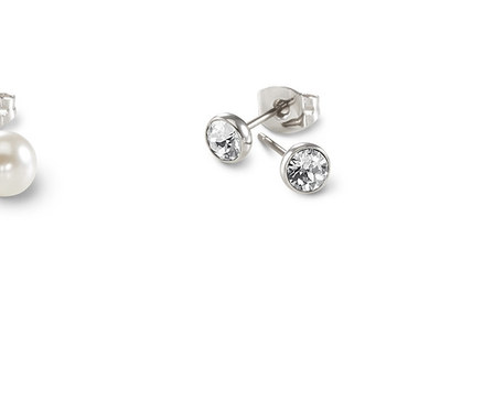 Lot de clous d’oreilles sur fond blanc.