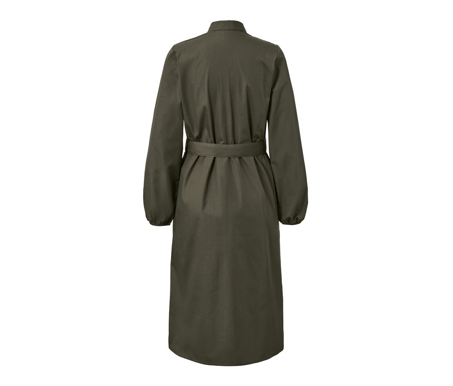 Vue arrière d'une robe en popeline avec ceinture à nouer.