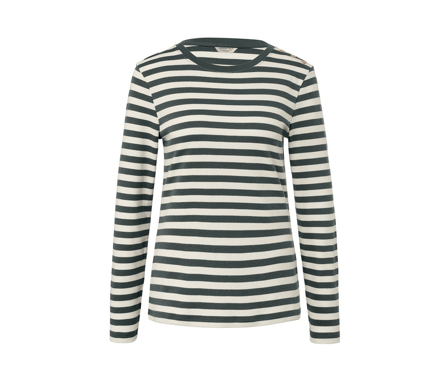 T-shirt manches longues à rayures.