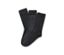 Trois paires de chaussettes anthracite sur fond blanc.