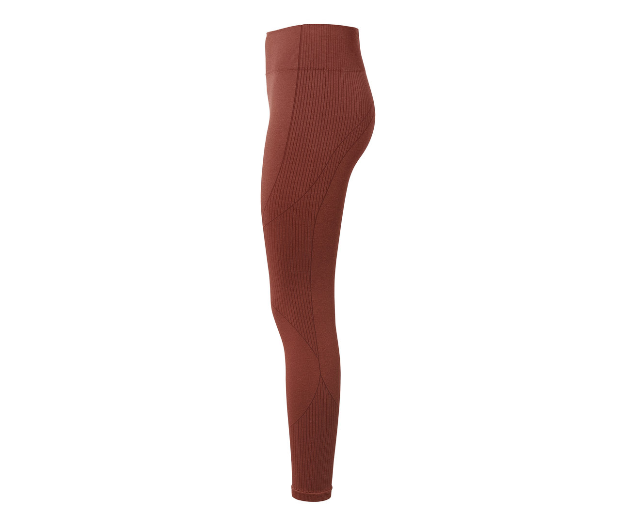 Legging de sport fonctionnel 7/8 sans coutures marron.