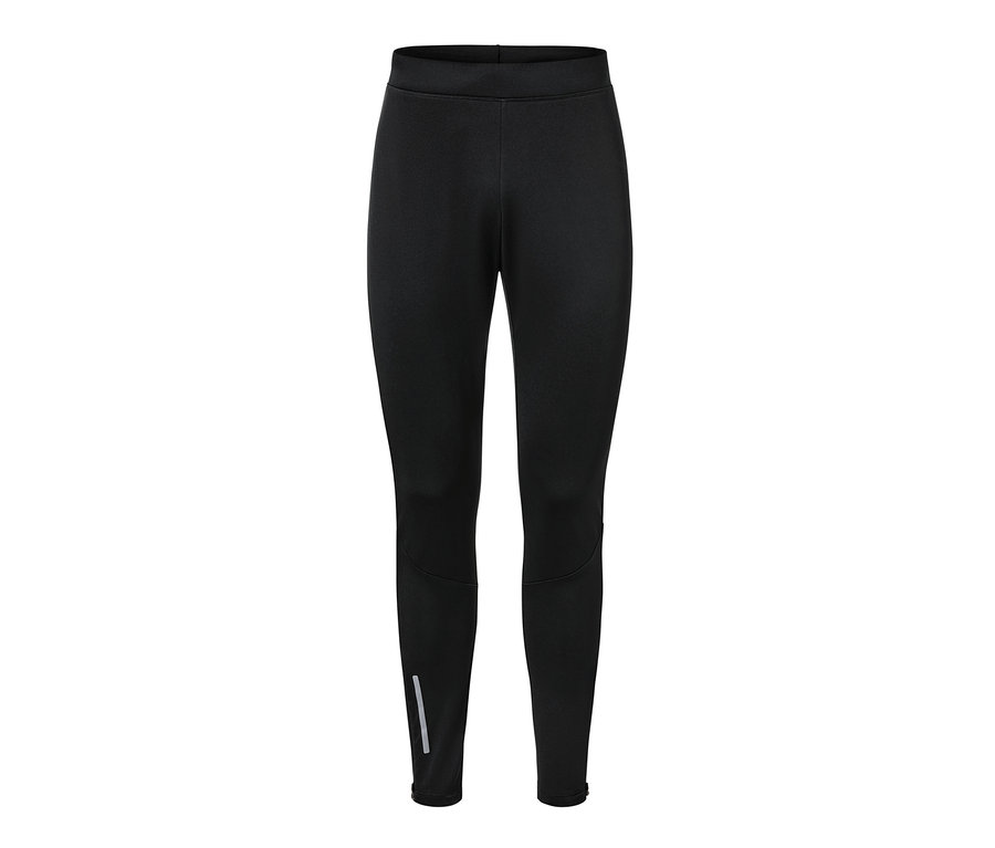 Legging de course coupe-vent noir.