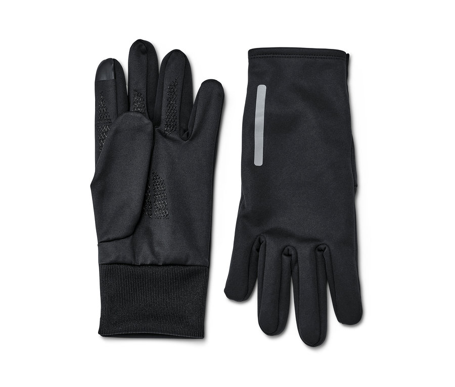 Deux gants thermiques noirs pour protection contre le vent.