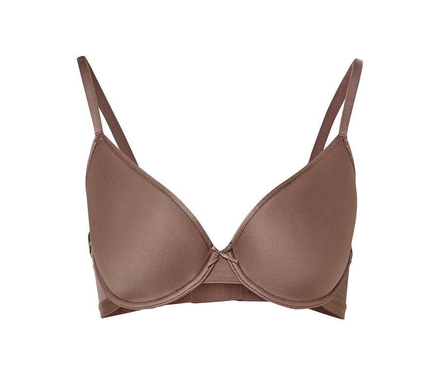 Soutien-gorge Spacer couleur chair sur fond blanc.