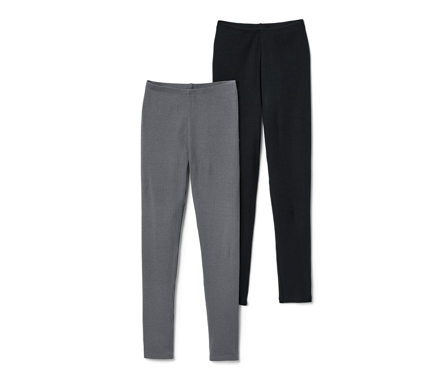 Deux leggings enfant : un gris et un noir.