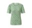 Blouse verte avec imprimé intégral.