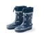 Bottes de pluie bleues avec motif spatial.