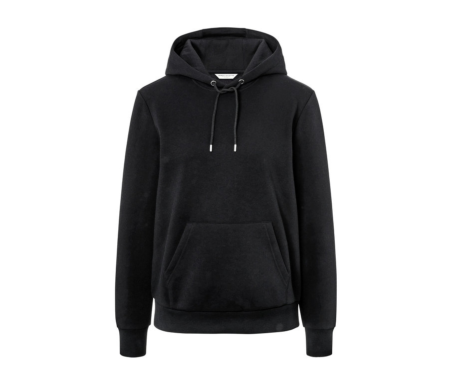 Sweatshirt à capuche noir.