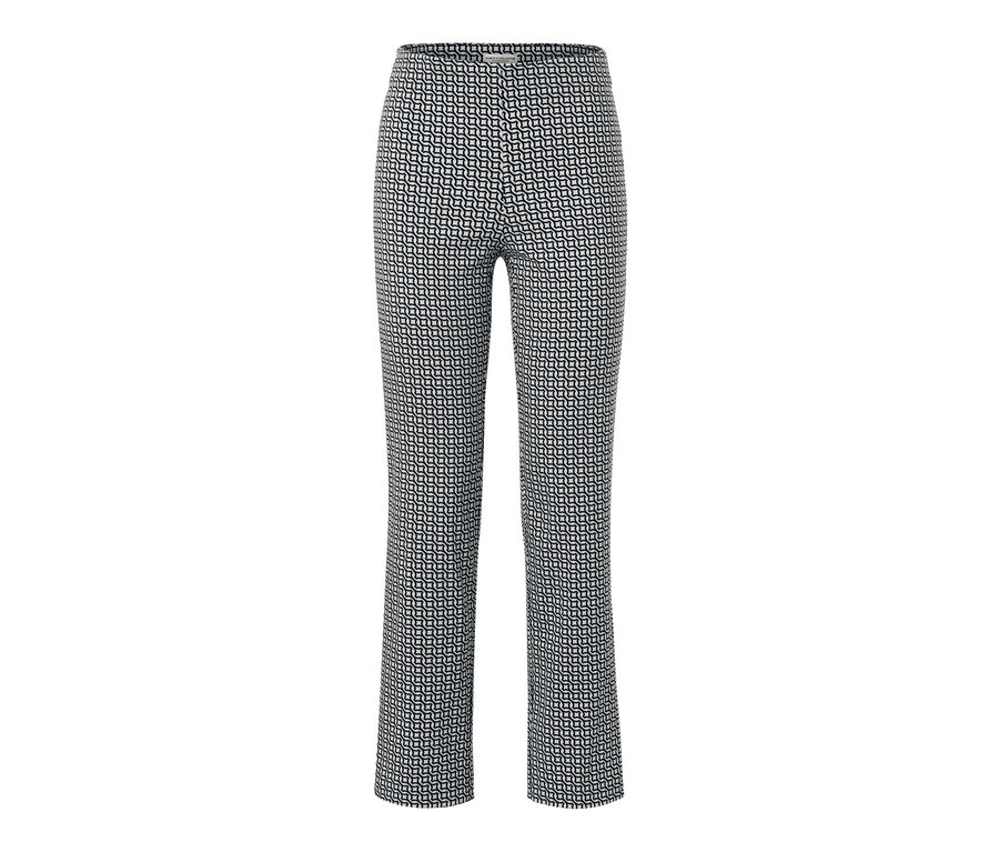 Pantalon stretch imprimé bleu marine.