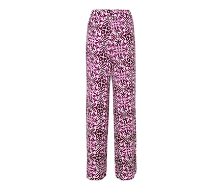 Pantalon palazzo imprimé, baies.