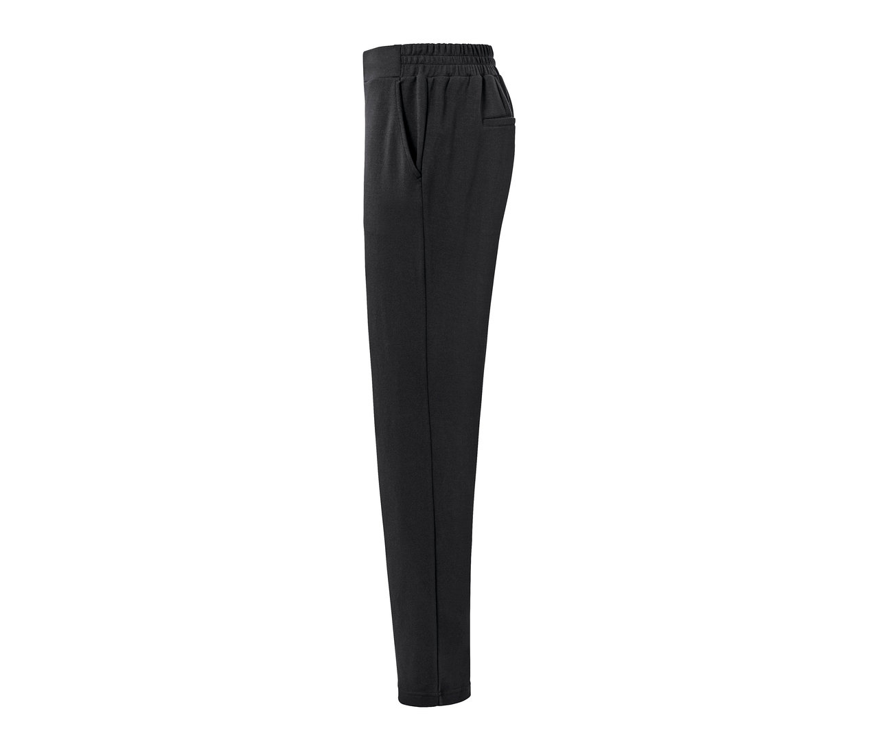 Pantalon de jogging noir avec taille élastique et poches.