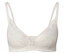 Soutien-gorge blanc en dentelle avec un nœud au centre.