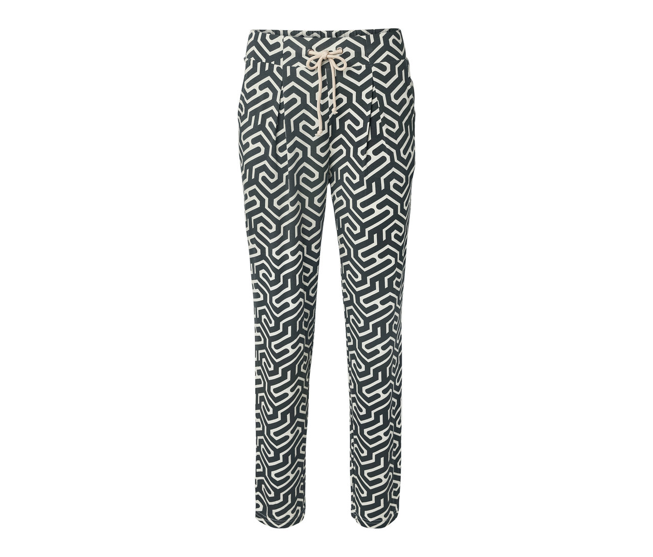 Pantalon en jersey imprimé vert.
