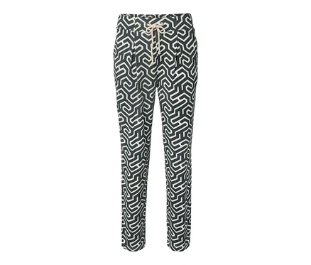 Pantalon en jersey imprimé vert.