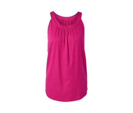 Haut rose vif sans manches.