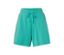 Short molletonné turquoise avec cordon de serrage à la taille.