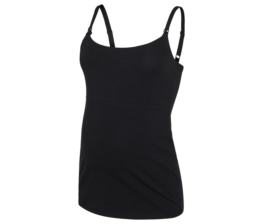 Haut de grossesse noir MAMALICIOUS MLKERRIE STRAP JRS TOP 2F 2-P NOOS avec bretelles réglables.