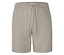 Gros plan sur un short beige avec cordon de serrage.