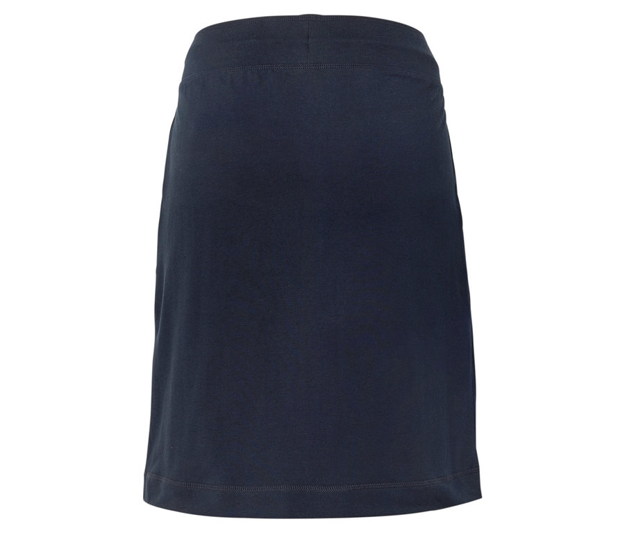 Jupe bleu marine sur fond blanc.