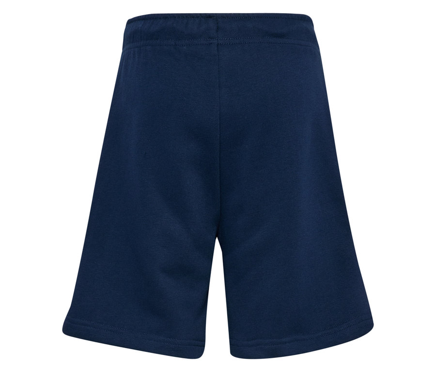 Gros plan sur l'arrière du short de survêtement ample bleu hummel® HMLJR.
