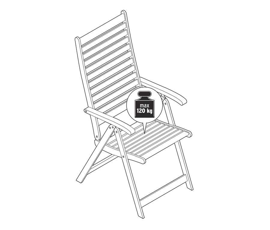 Illustration d'une chaise à dossier haut réglable en 6 positions.