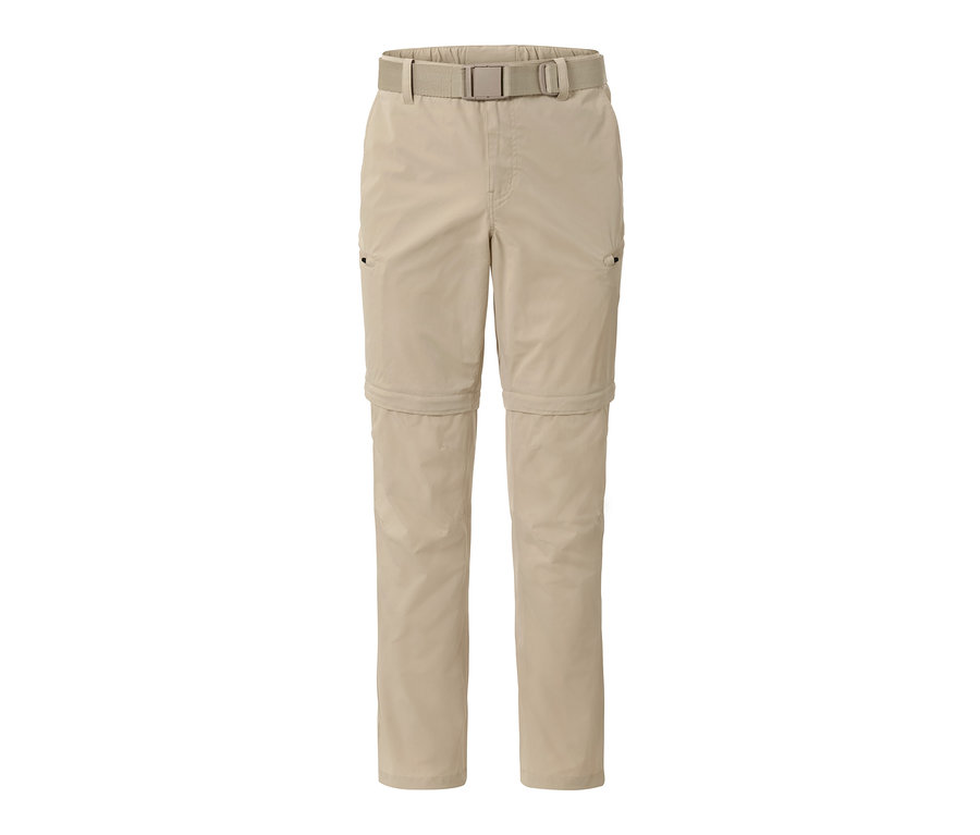 Pantalon fonctionnel 2 en 1 beige avec ceinture.