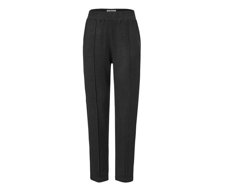 Pantalon de jogging noir avec nervure.