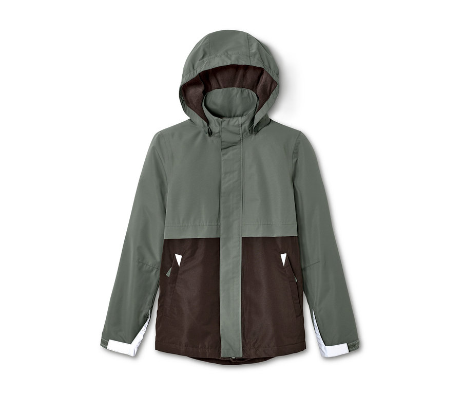 Une veste kaki et marron pour tous les temps.